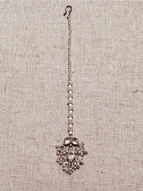 Vintage | Tika |Silver-Tone Tika with Clear Stones
